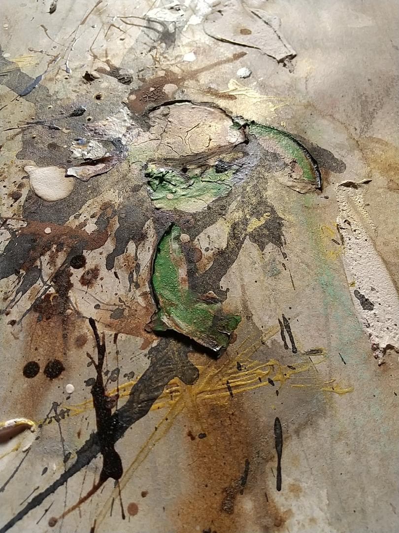 再生　抽象画　モダンアート　新築祝い　開業祝い　引越祝い　プレゼント　グレー　緑