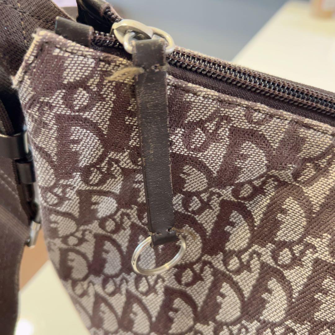 Dior ブラウンロゴショルダーバッグ