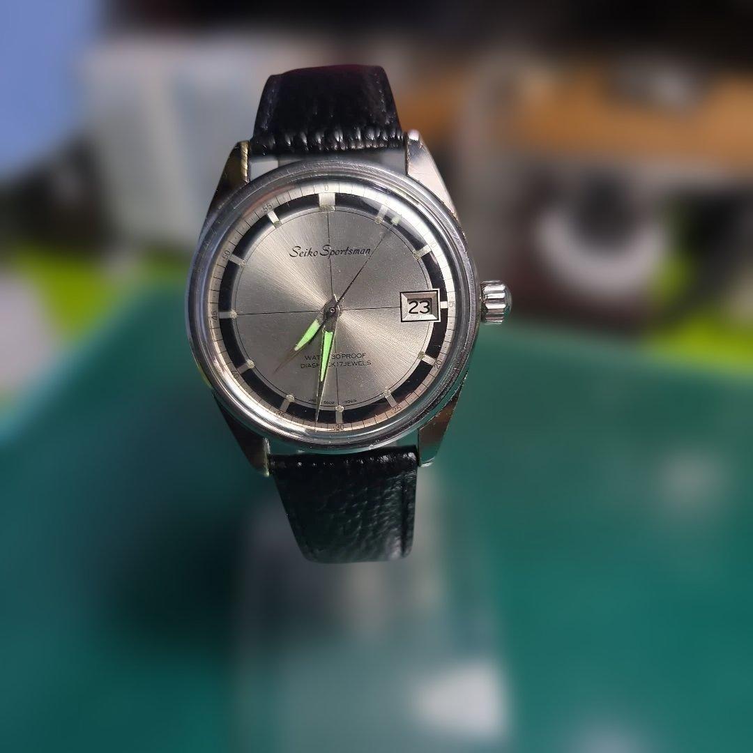 (OH済)セイコー スポーツマン17jewels手巻き時計 稼働品です。