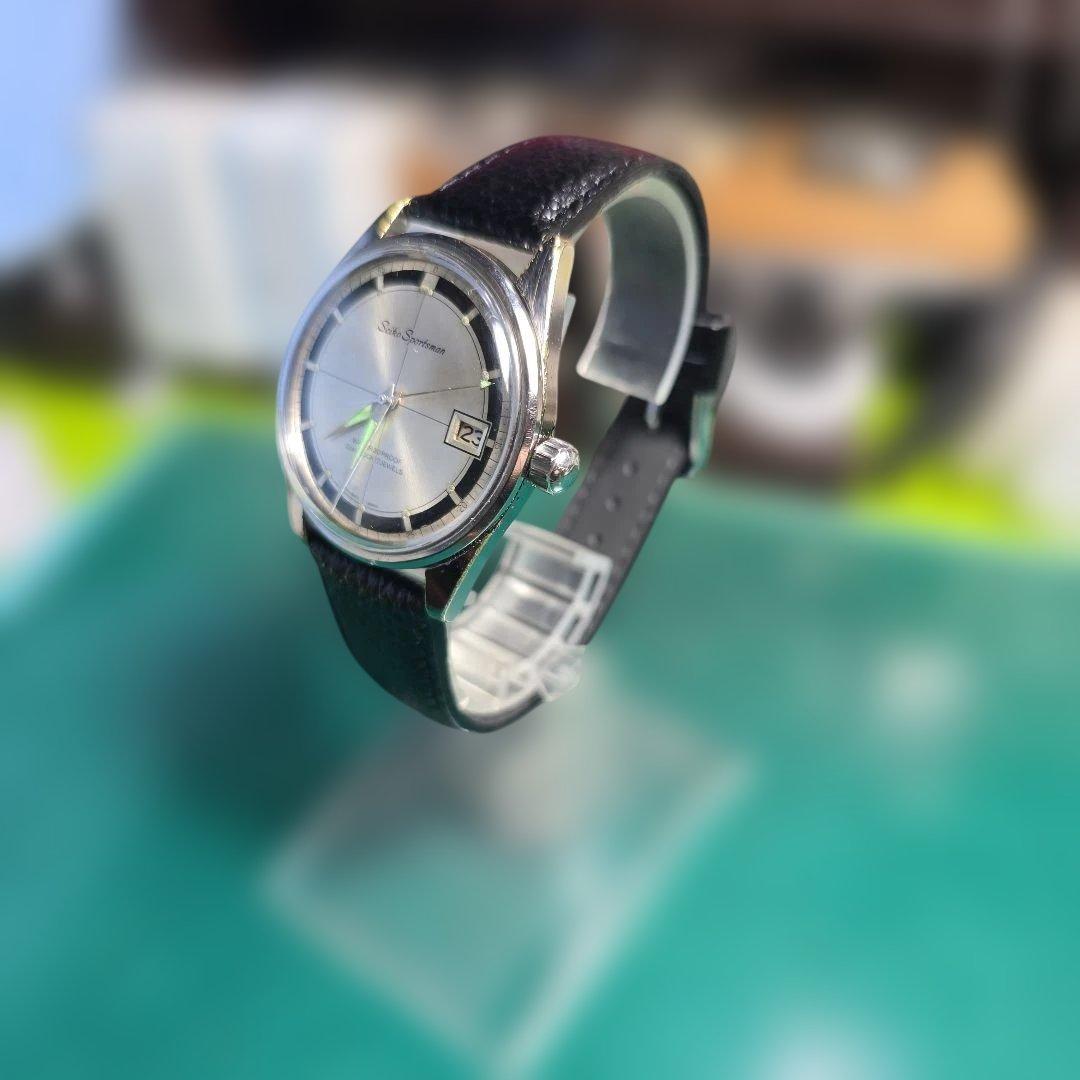 (OH済)セイコー スポーツマン17jewels手巻き時計 稼働品です。