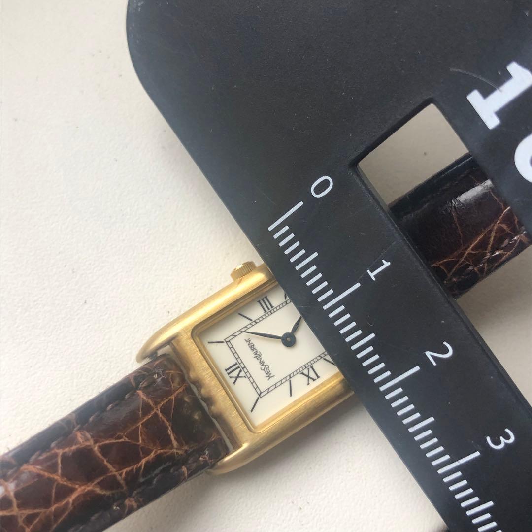 Yves Saint Laurent イヴ・サンローラン　電池新品　レザーベルト