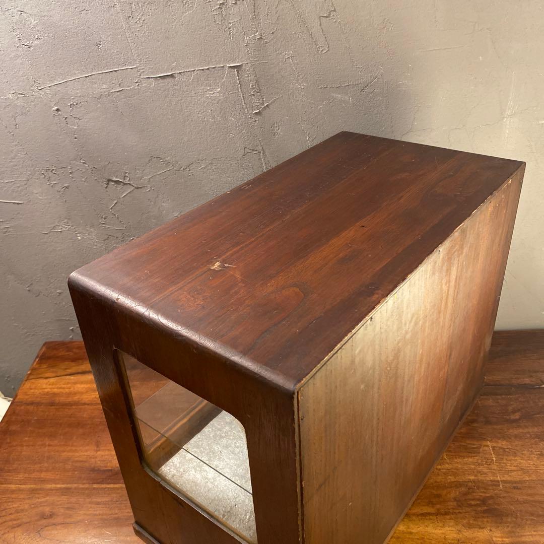 昭和レトロ ショーケース 飾り棚 小引き出し 和家具 インテリア 什器