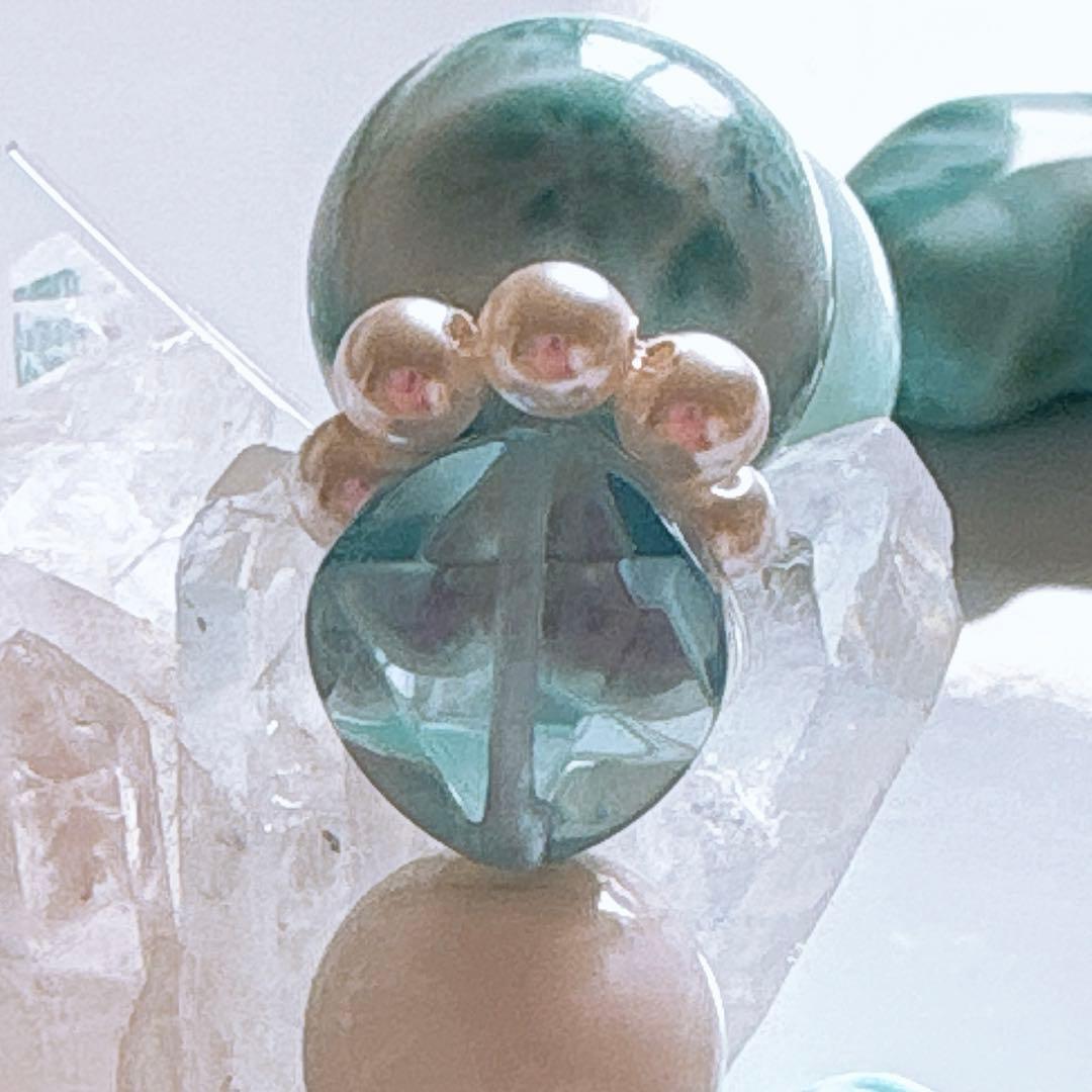 Berry様♥️ラリマー 大玉16.6mm＆ブルートパーズ天然石ブレスレット