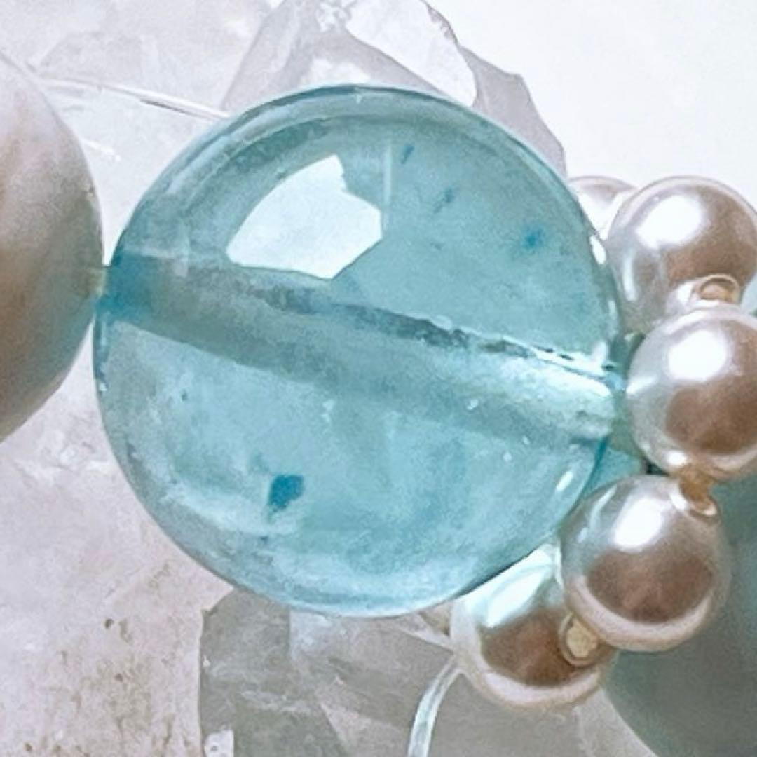 Berry様♥️ラリマー 大玉16.6mm＆ブルートパーズ天然石ブレスレット