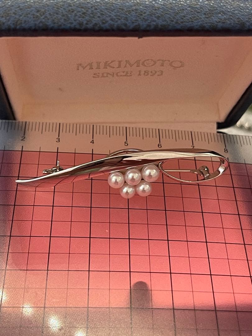 MIKIMOTO ミキモト　真珠　ベビーパール　ブローチ シルバー 5珠