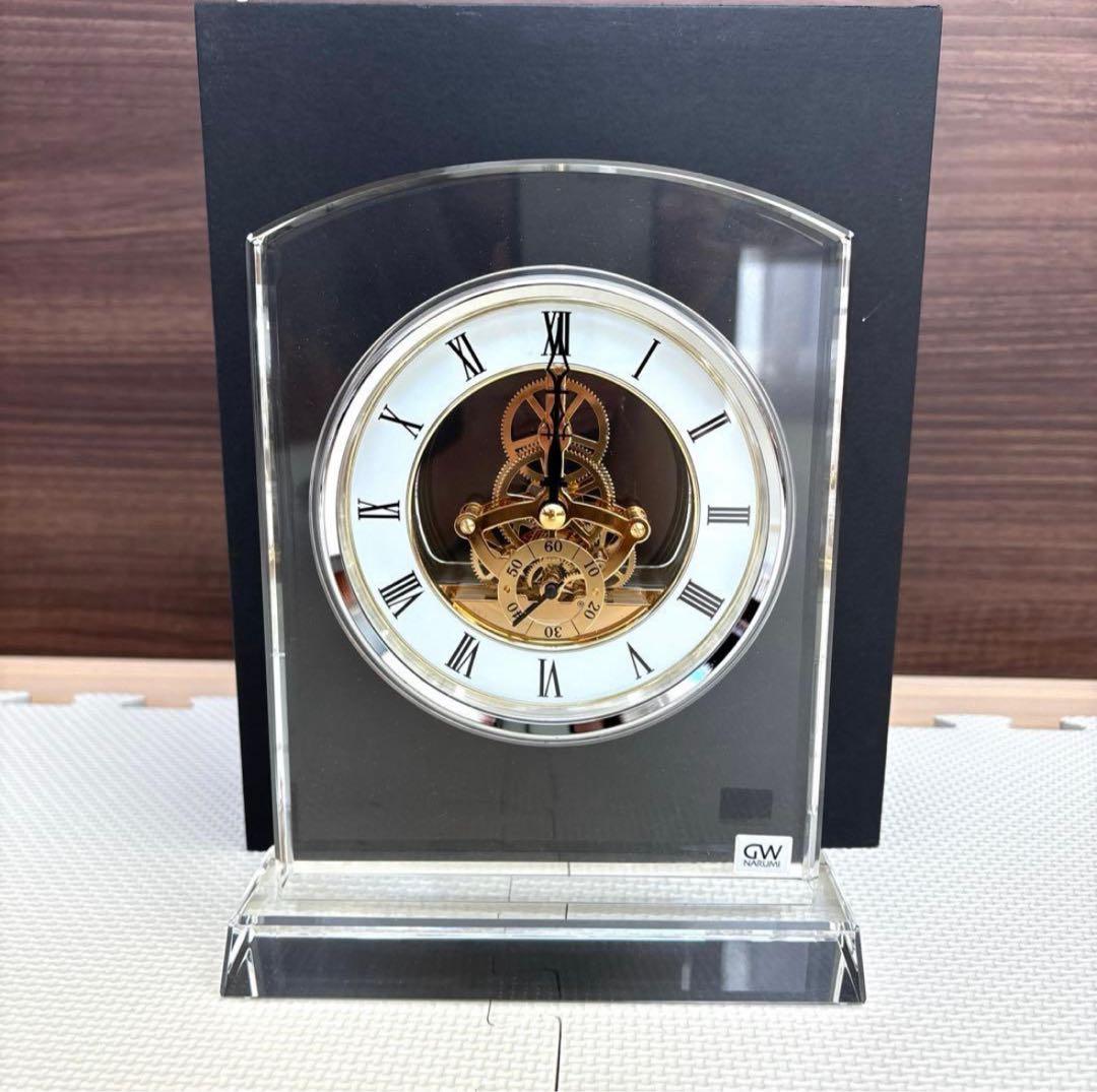 ナルミ　ガラス製置き時計