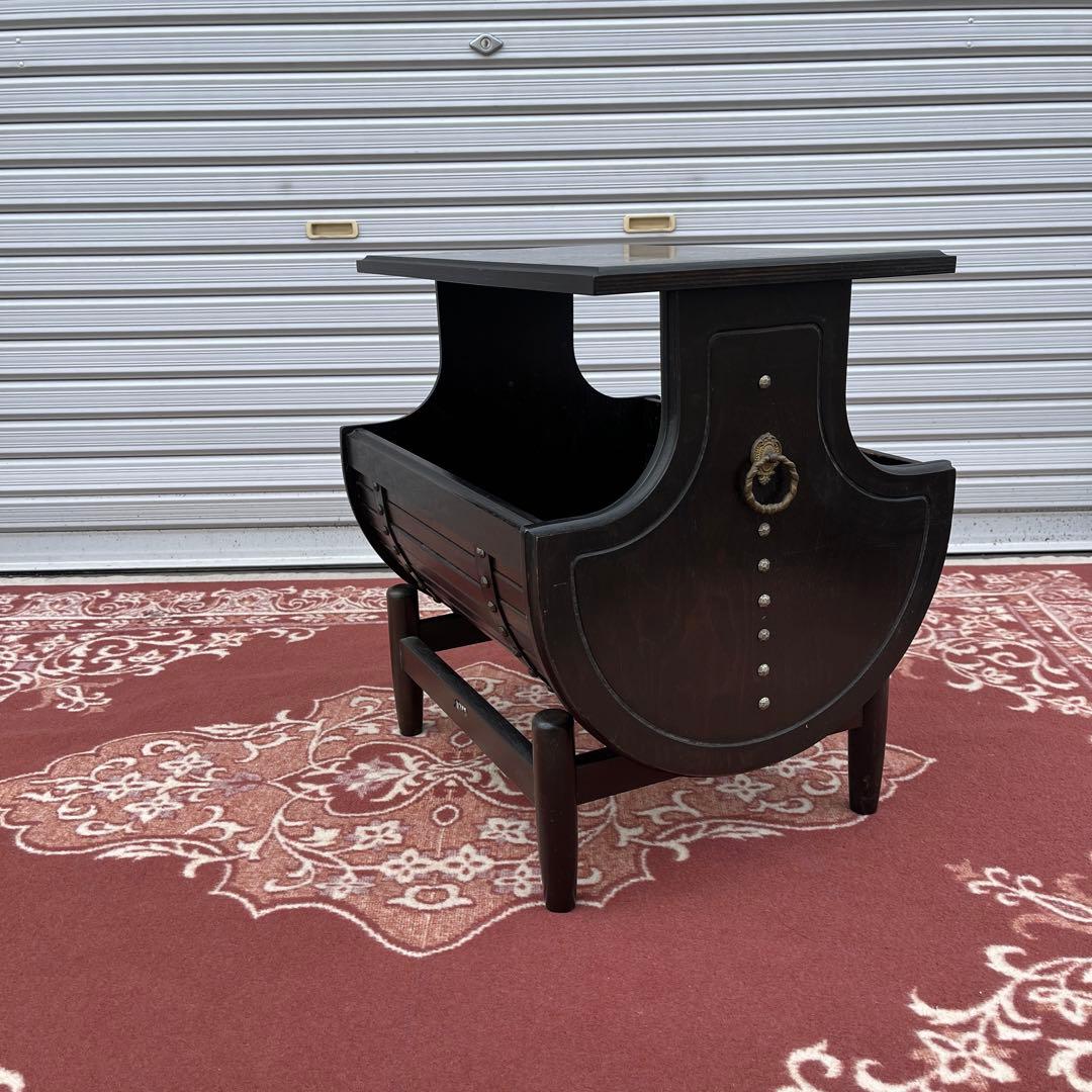 古家具ビンテージ品◾️karimoku カリモク 木製家具 サイドテーブル