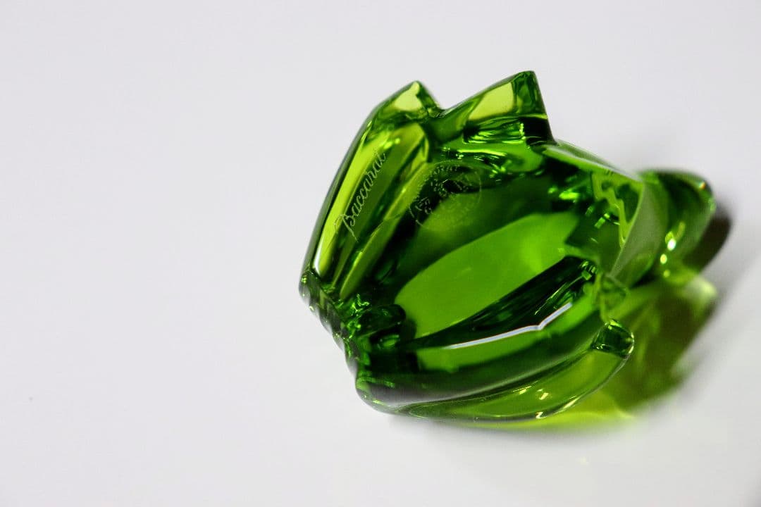 バカラ　Baccarat　クリスタル　カエル　置物　ペーパーウエイト　ガラス細工