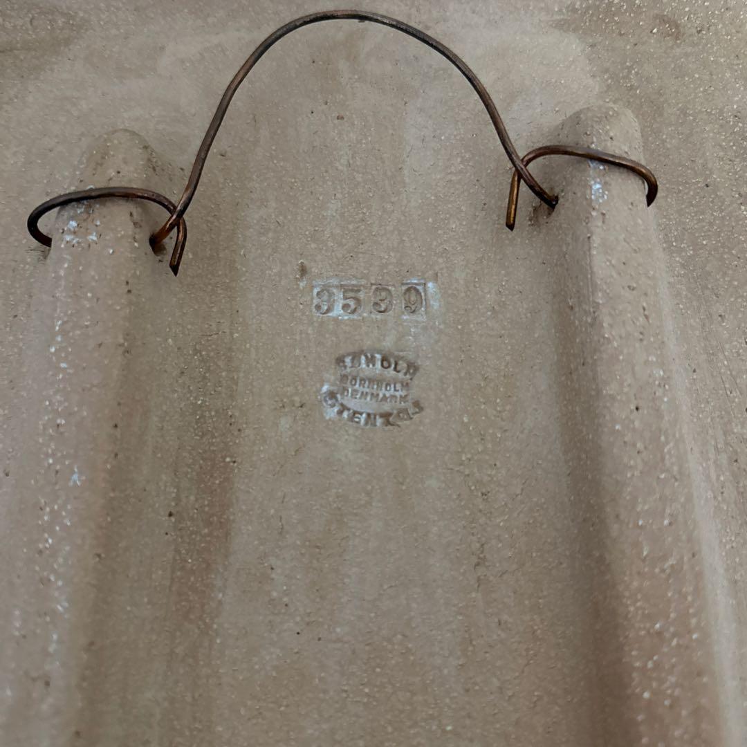 デンマーク製 SOHOLM 陶板 壁掛け 馬車に乗る男女 陶器