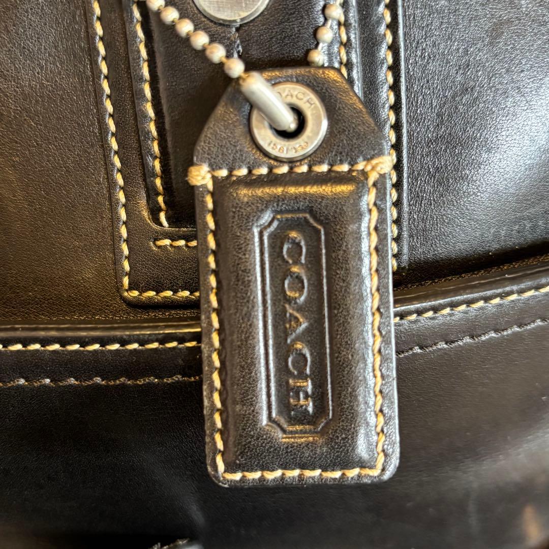 COACH コーチ ビジネスバッグ 本革レザー ブラック