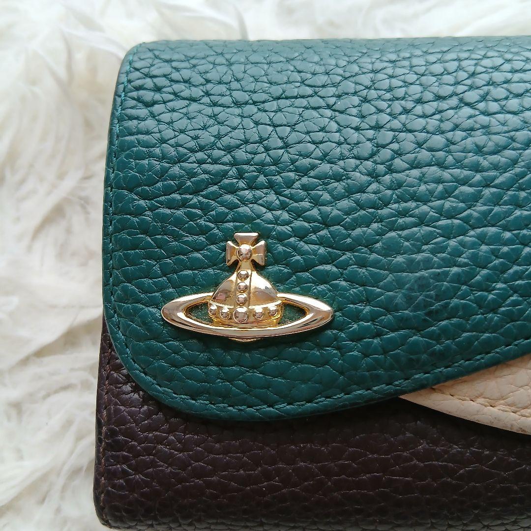 【Vivienne Westwood】希少カラー　ダブルフラップオーブロゴ折財布