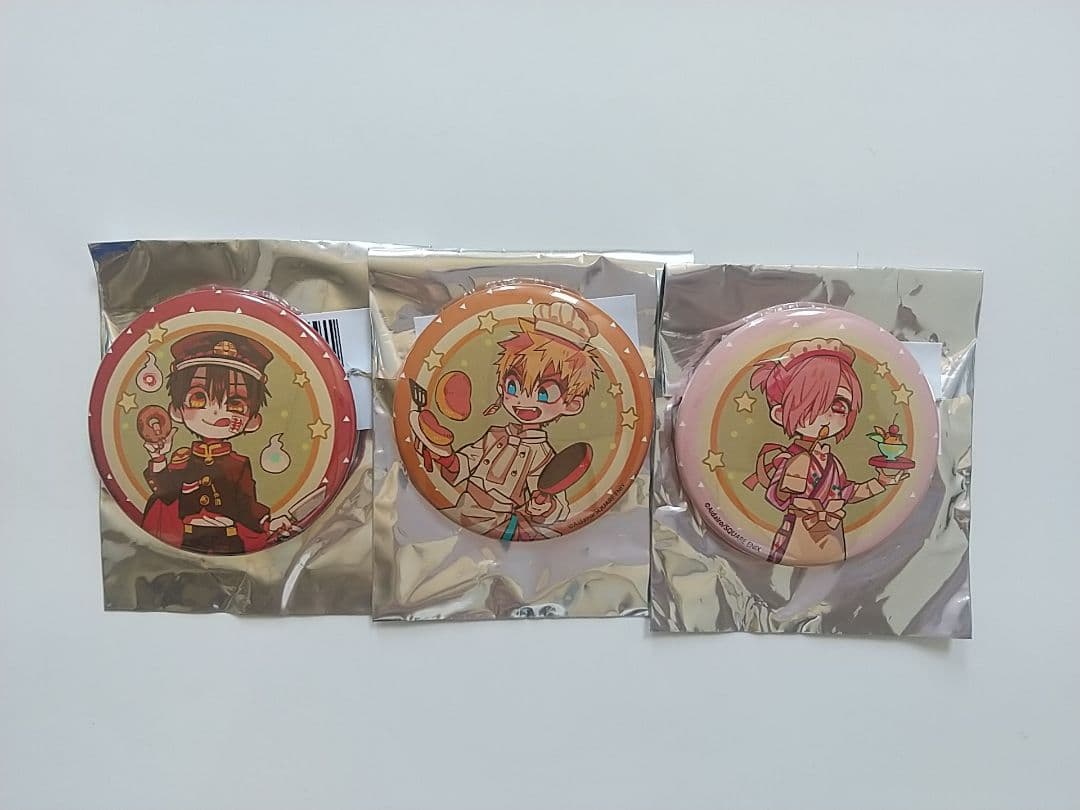 地縛少年花子くん プリンセスカフェ 缶バッジ 花子 源 光 ミツバ 三葉 惣助