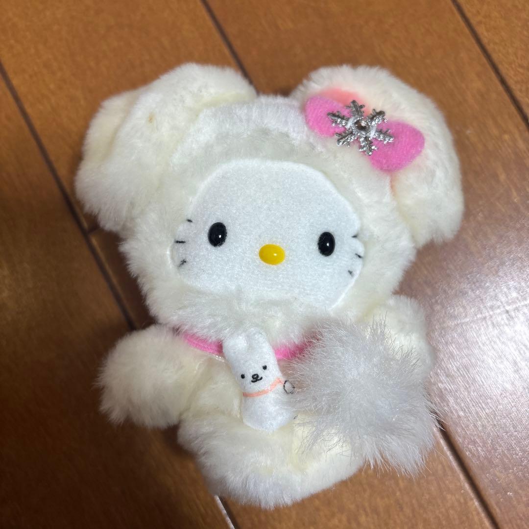 ハローキティ　ご当地キティ　北海道　雪うさぎ　マスコット　キーホルダー　レア
