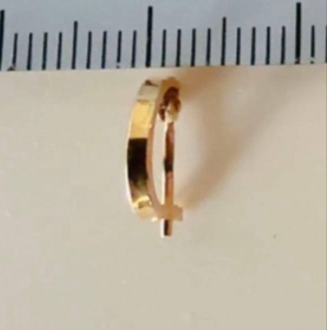 週末限定お値下げ　18金 ゴールド 両耳フープピアス