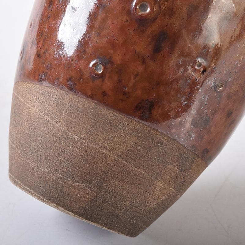 zoi瀬戸焼　古瀬戸　茶入　仕覆付　裏千家十一代玄々斎極め箱　V　8329