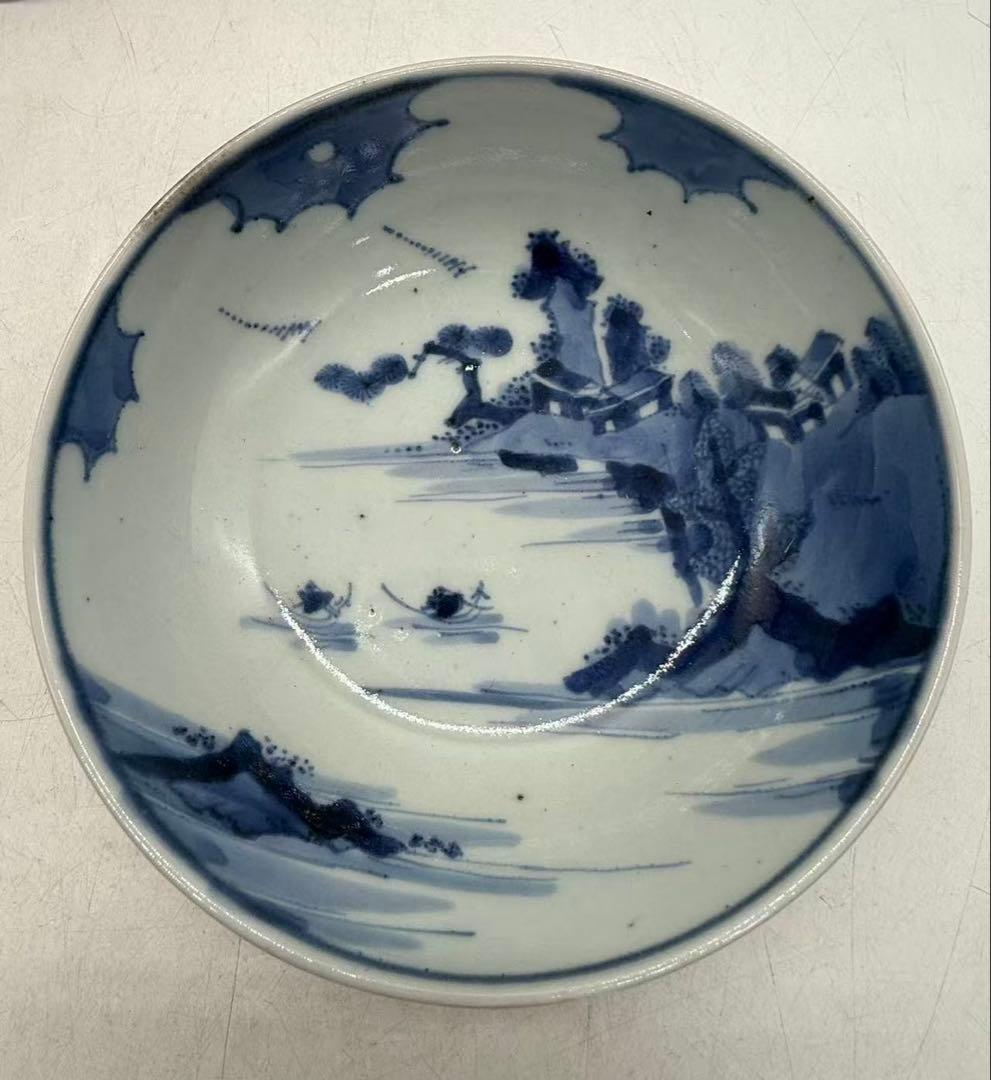 中国　清時代　染付　南京式鉢　送料込み251205