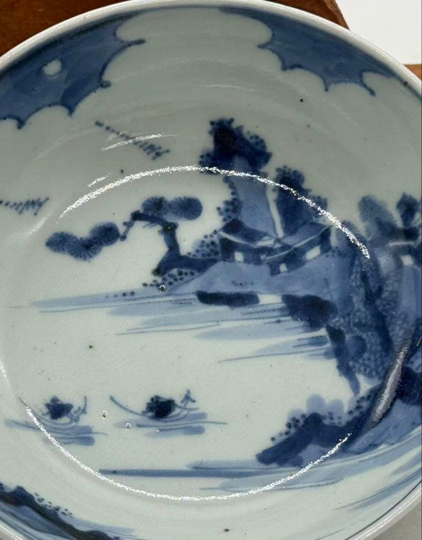 中国　清時代　染付　南京式鉢　送料込み251205