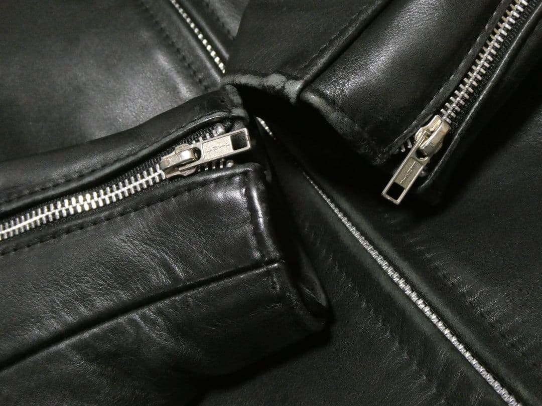 レア品番643！リサイズモデル！ライナー付き完品！ショット襟付シングルライダース