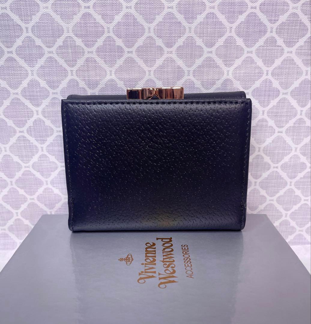 【最新☆新品】ヴィヴィアン・ウエストウッド　三つ折り財布 ブラック ユニセックス