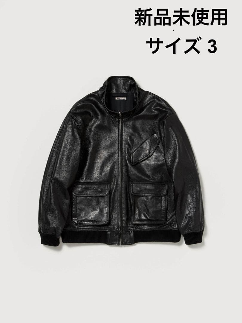 オーラリー 25AW LAMB LEATHER ZIP BLOUSON 3