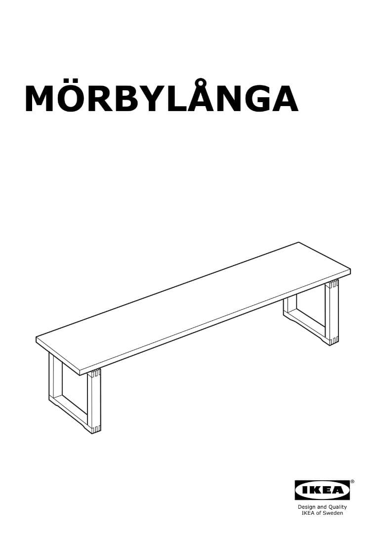 IKEA ベンチ 114x35cm MORBYLANGA モールビロンガ