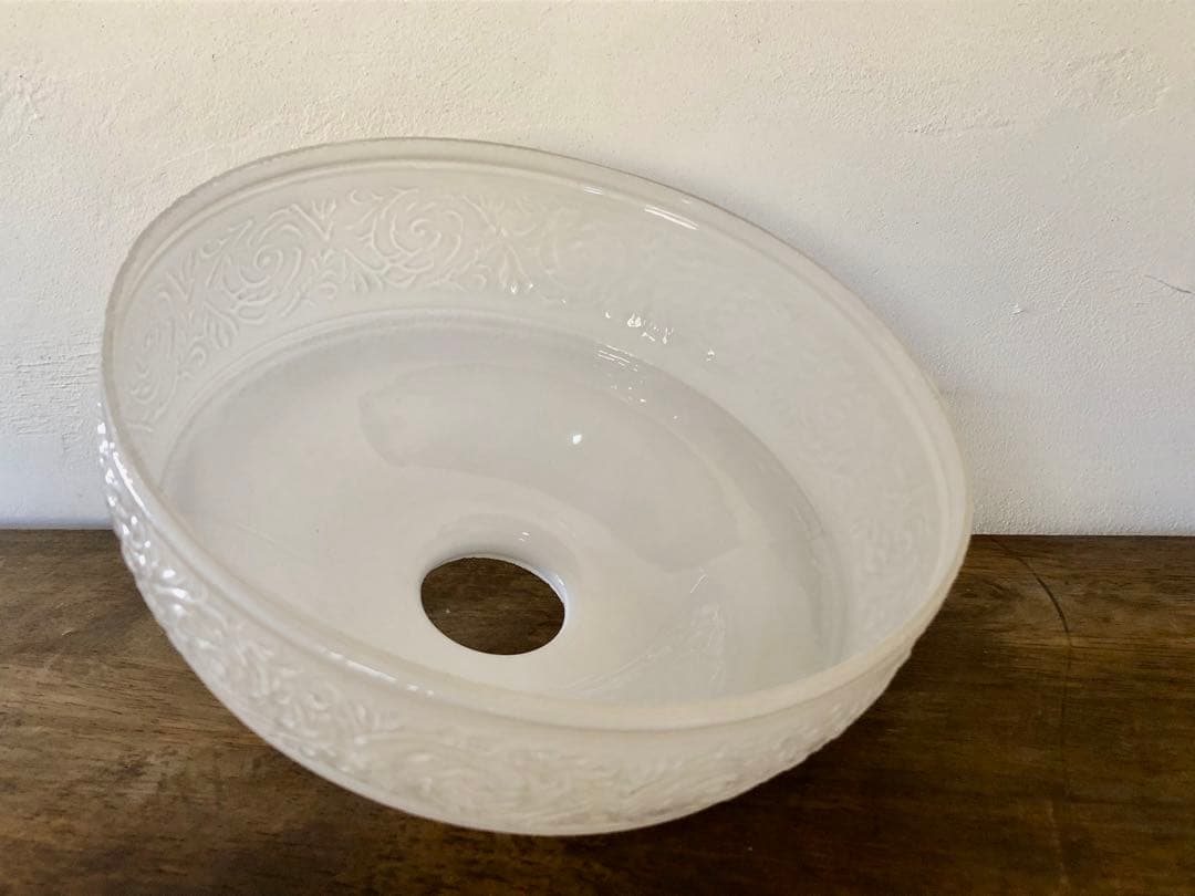 ヴィンテージ ランプシェード ミルクガラス 電傘 電笠