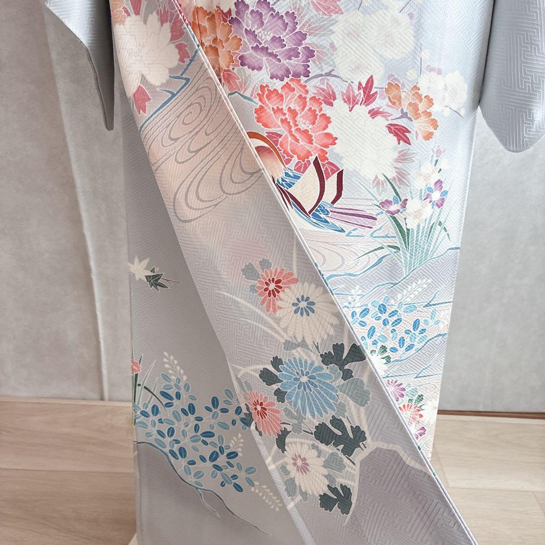 訪問着　フルセット　着物　トールサイズ　入学式　卒業式　正絹　おしどり　祝　J1
