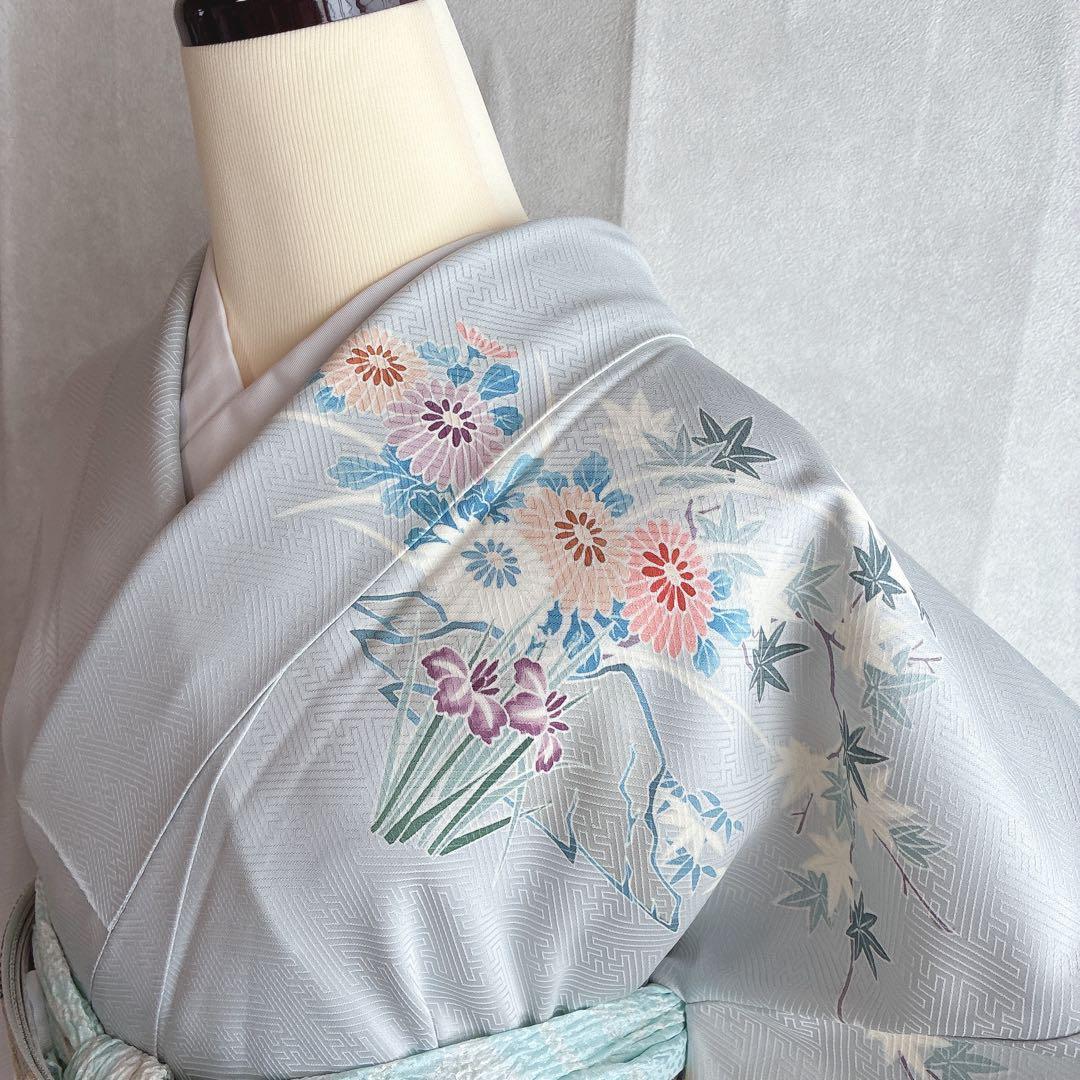 訪問着　フルセット　着物　トールサイズ　入学式　卒業式　正絹　おしどり　祝　J1