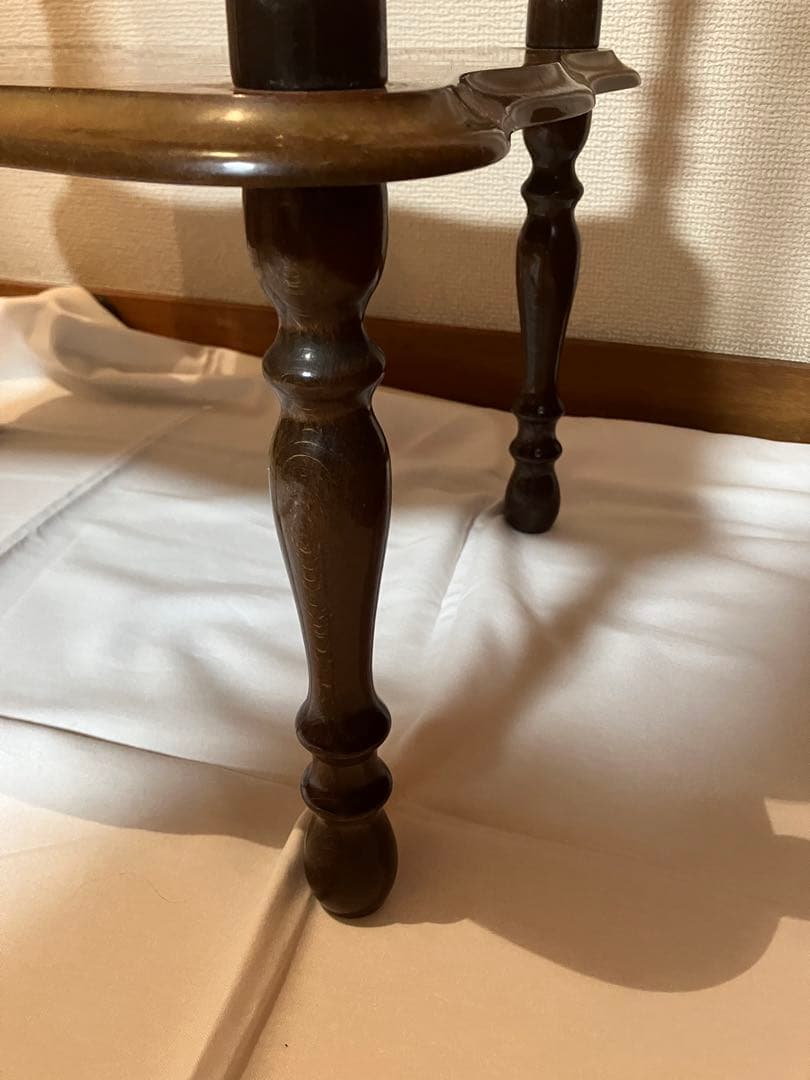 イタリア製 花柄 木製コンソールテーブル サイドテーブル