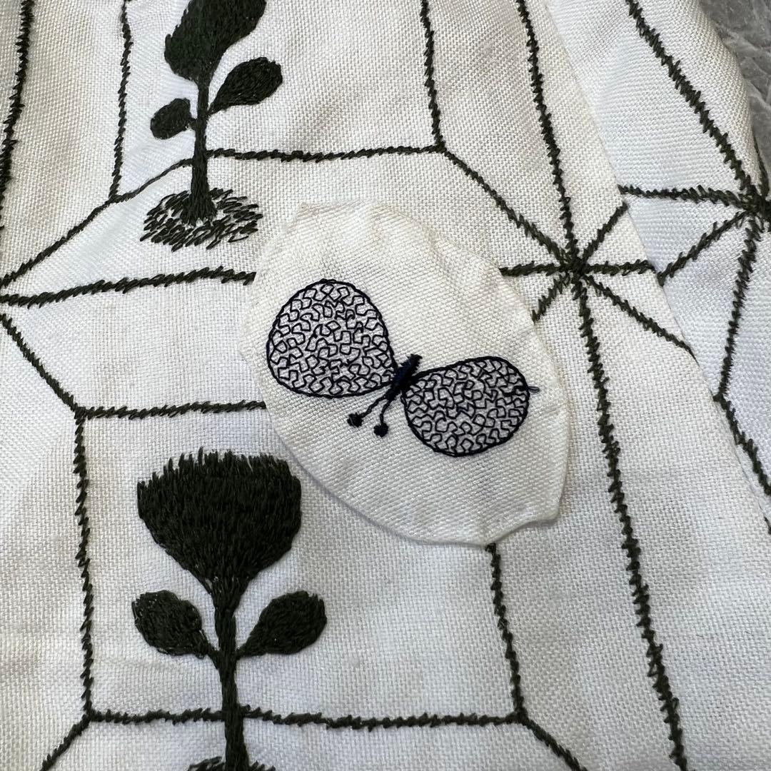 【美品】リネン100♡ミナペルホネン　Flower Box スカート　刺繍　総柄