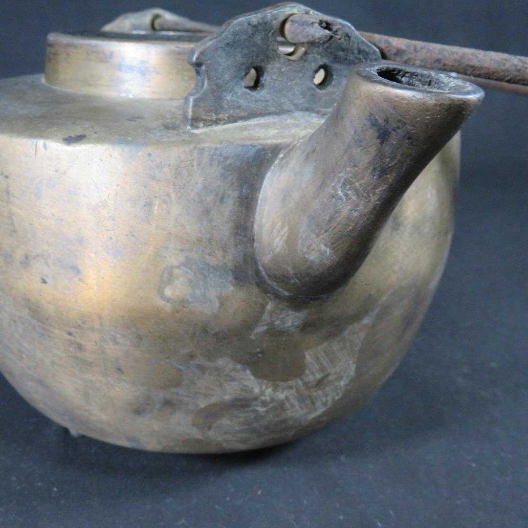 やかん 薬缶 銅ヤカン 薬缶 やかん 銅製 真鍮 三つ足