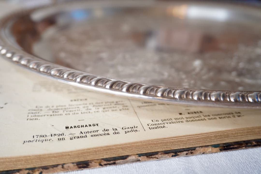 フランス ヴィンテージ シルバープレート トレー