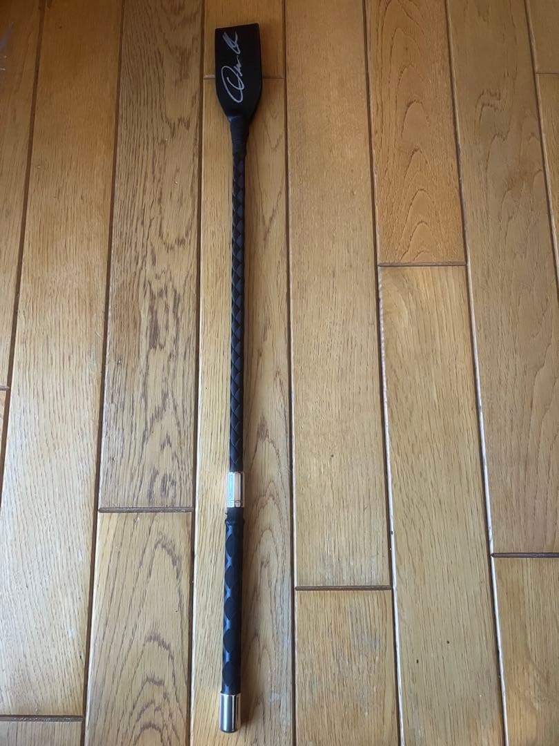 【証明写真有り】クリスチャン　デムーロ　騎手　直筆サイン　鞭　ムチ