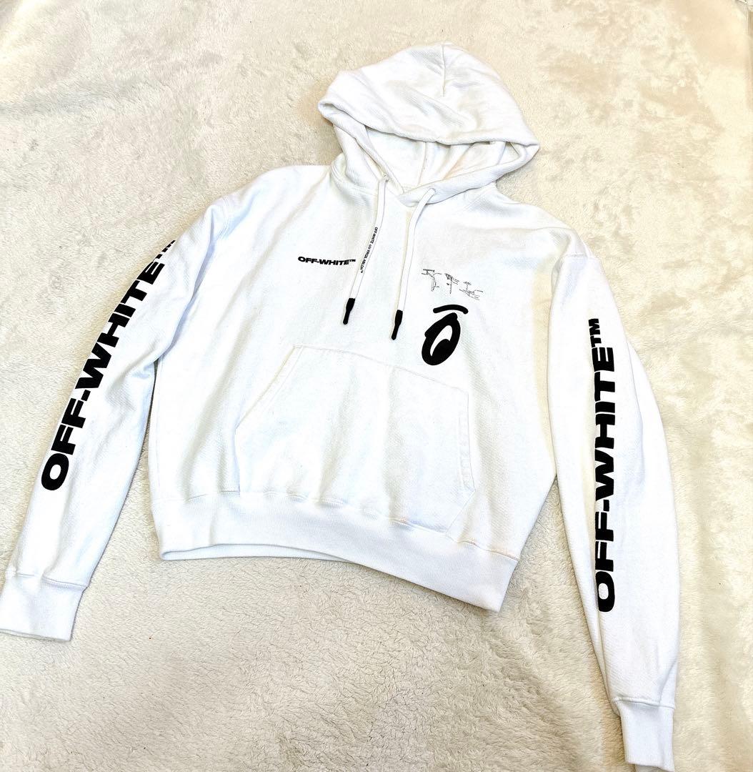 ＯＦＦ-WHITE オフホワイト　パーカー　オーバーサイズ　ホワイト