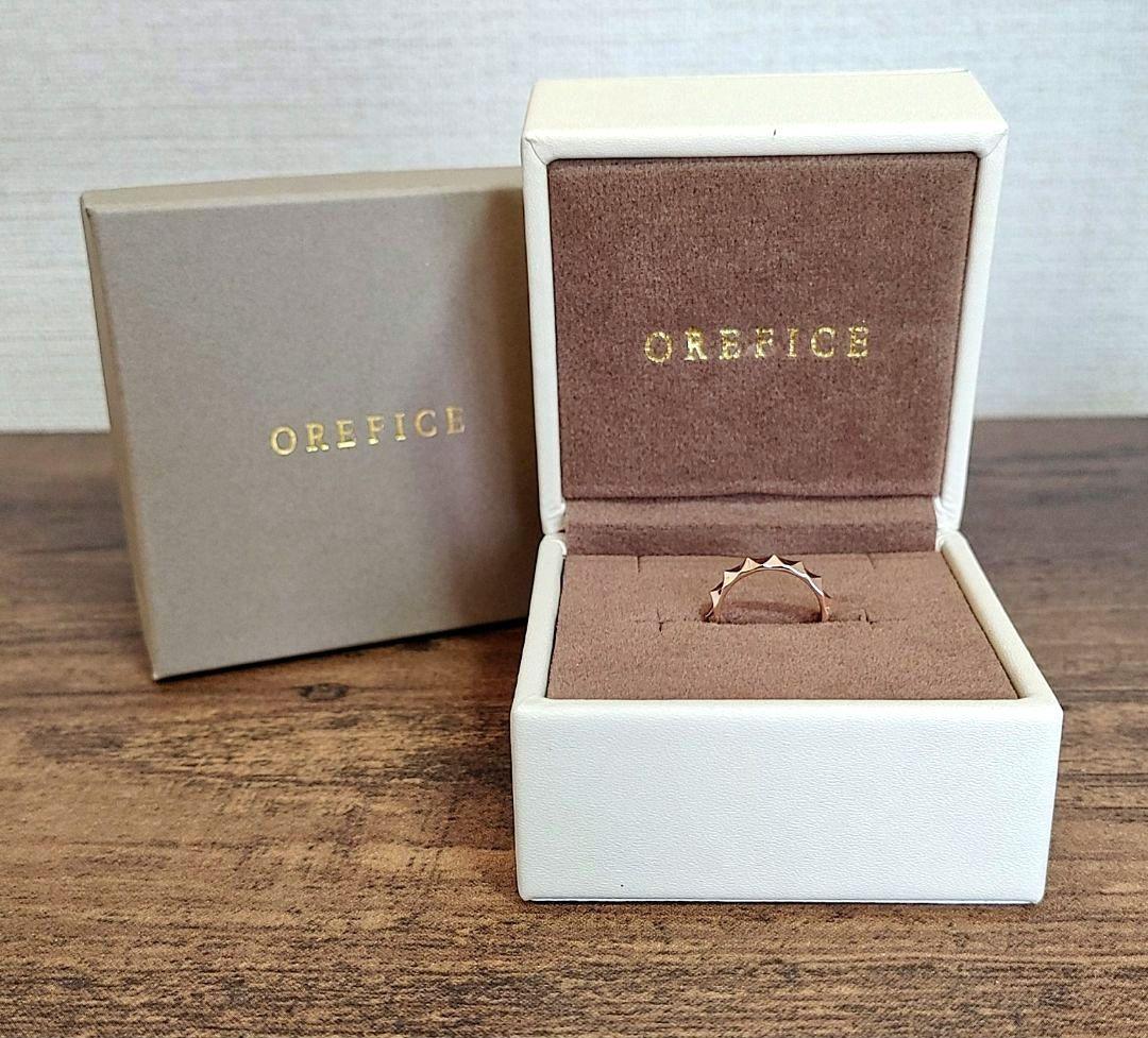 ほぼ新品☆OFオレフィーチェ「ミニスタッズ」ピンキーリング K18PG( 0号)