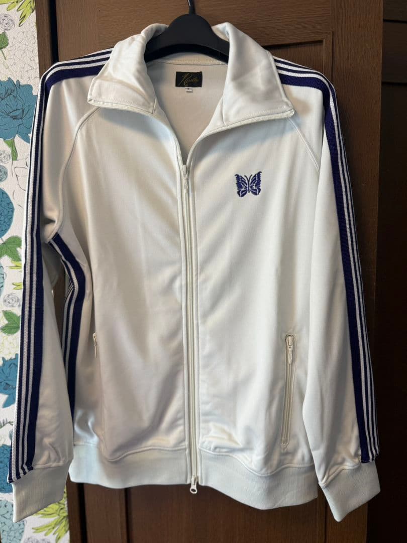 ニードルス　ホワイト ジップアップジャケット 蝶の刺繍