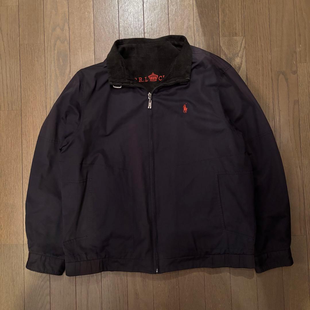 超希少✨　ラルフローレン 刺繍ロゴ コーデュロイ スウィングトップ ブラック