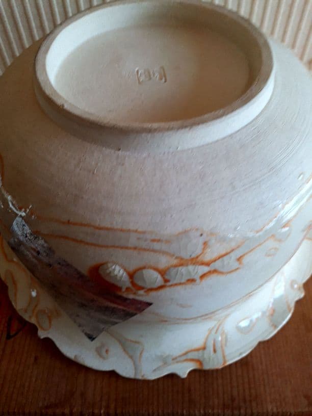 平安瑞雲の金、銀箔菓子鉢