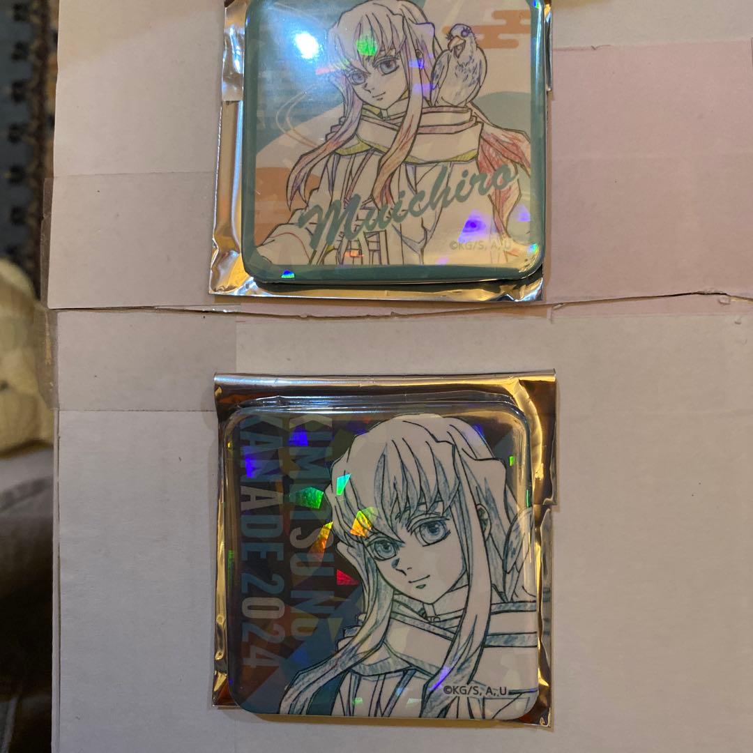鬼滅の刃 原画グリッター缶バッジ2024年