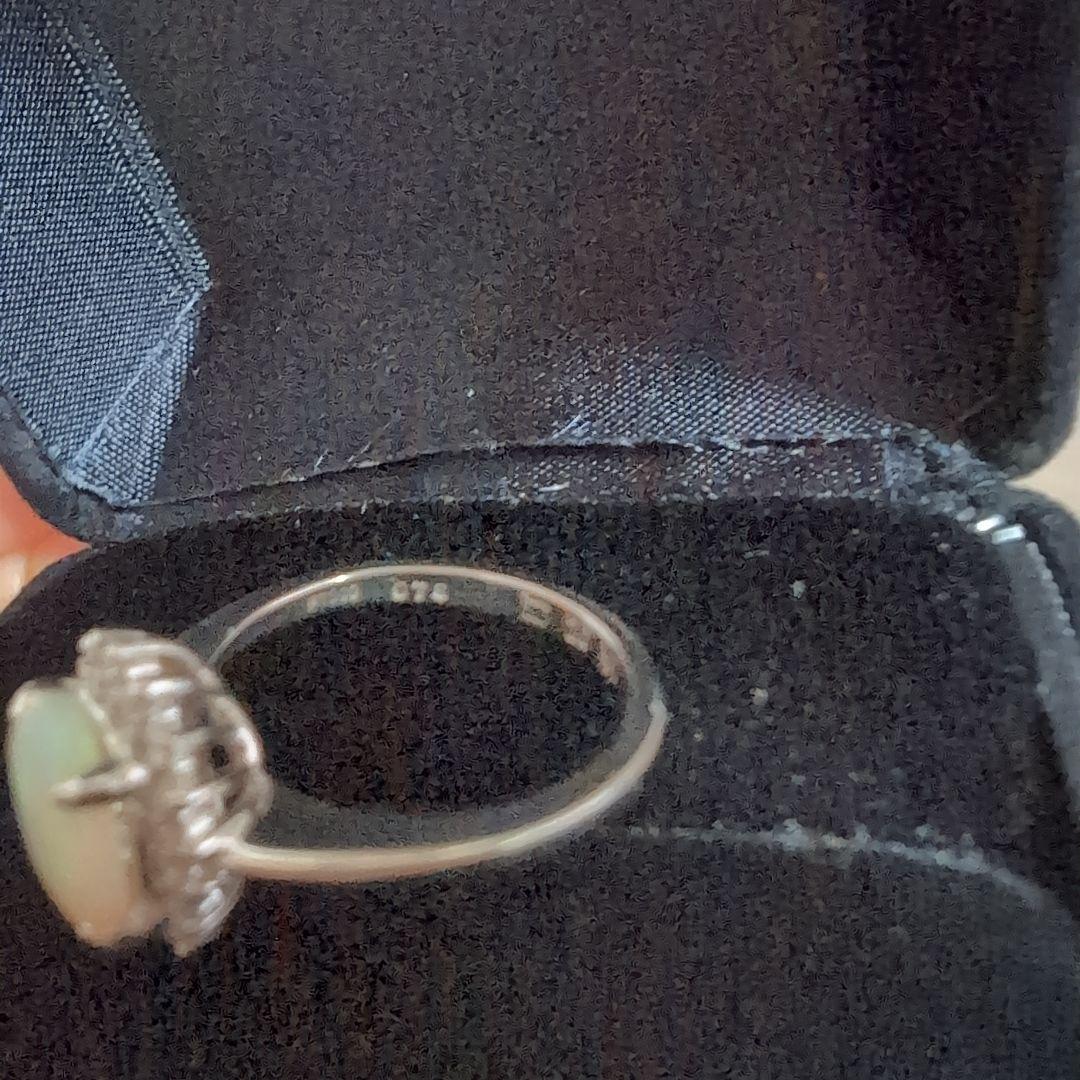 7*3様 Pt900 天然 オパール ダイヤモンド プラチナ　リング 6号