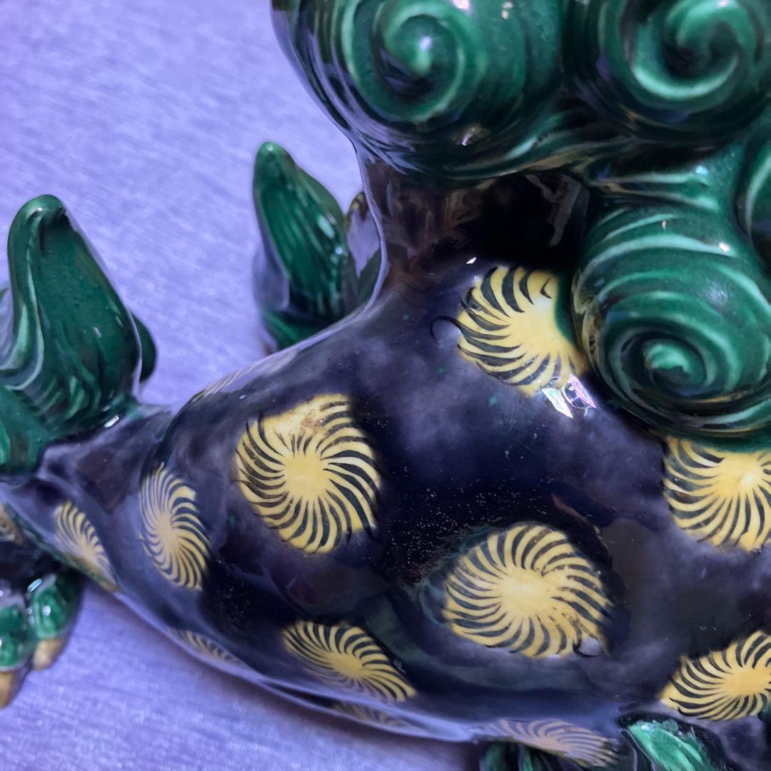 古九谷唐獅子置物　九谷青手獅子置物　★最終価格★