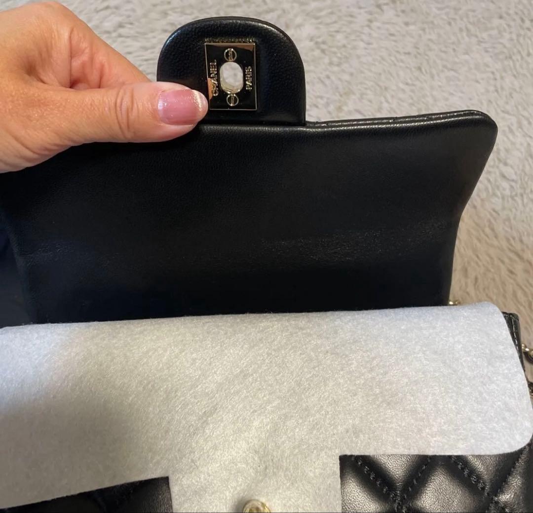 ノベルティ　シャネル　ショルダーバッグ　チェーン　ラムスキン　即日発送