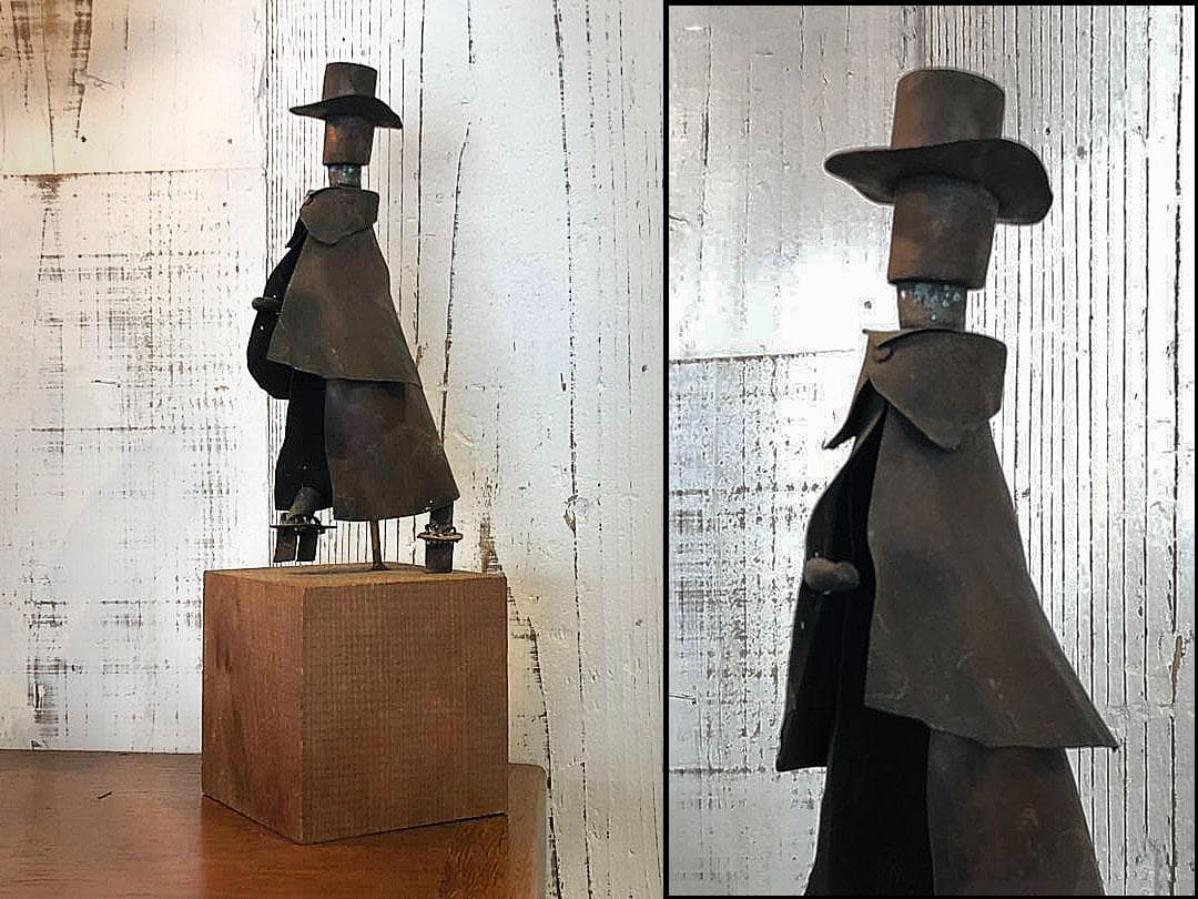 ◆395◆松林三吉　ブリキ　紳士像　人形