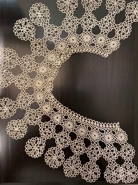 アンティークレースtatting 19世紀フランス製　襟