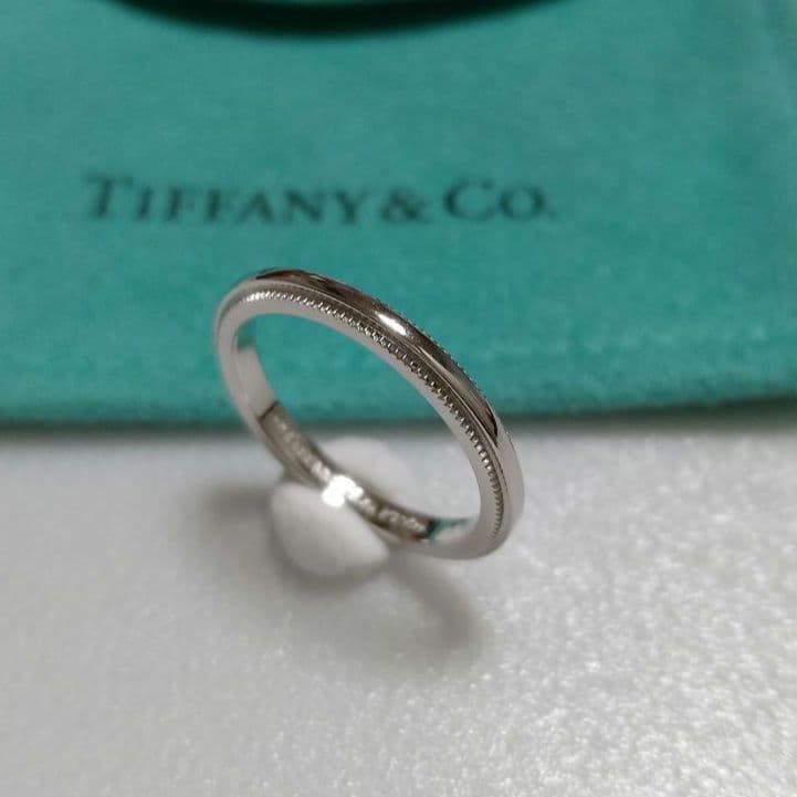 専用ですTIFFANY ティファニー ミルグレイン リング 6号 Pt950