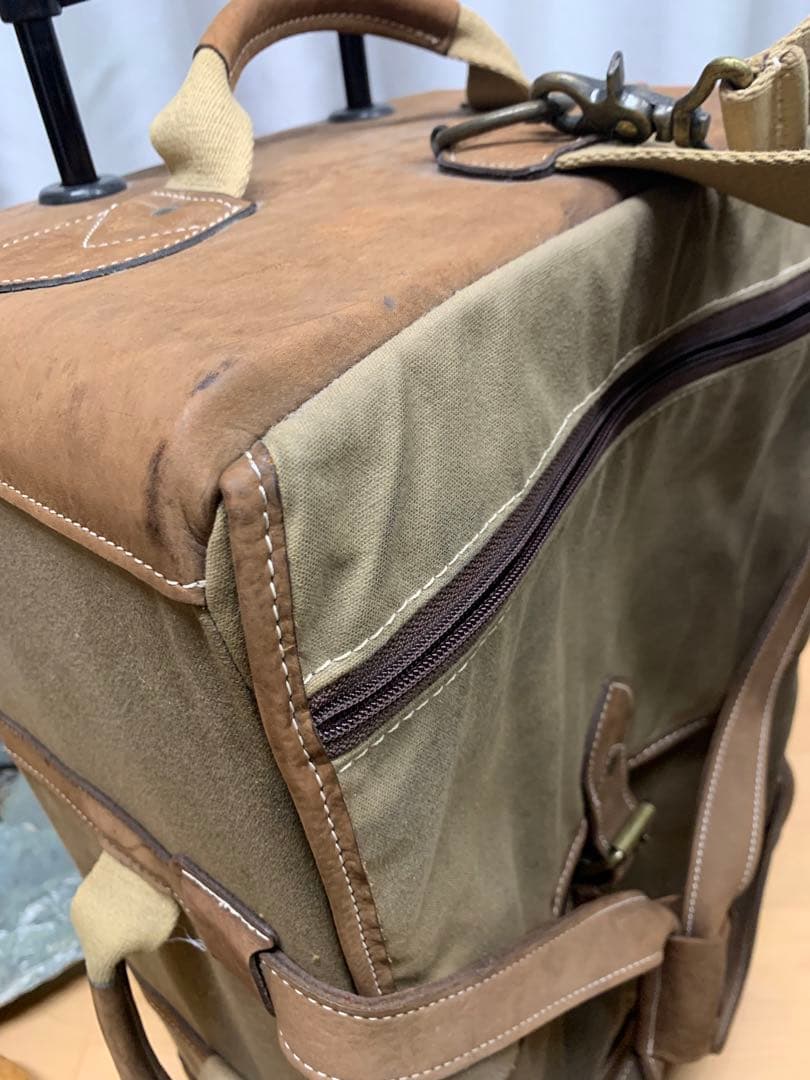 超コレクター 「品質・価値良し・他になし」牛革&綿 キャリーカート 本体 H57