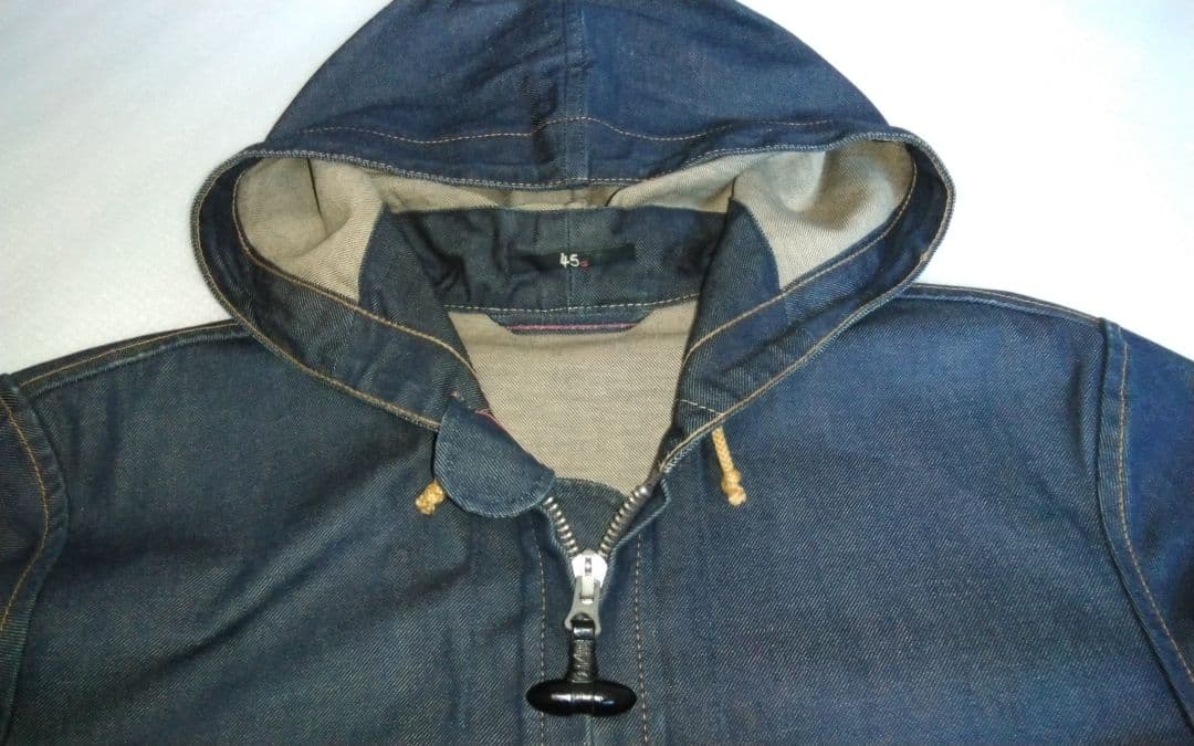 【45R】インディゴ　藍染　赤ミミ　稀少品　デニムJK+②エコBAG【日本製】