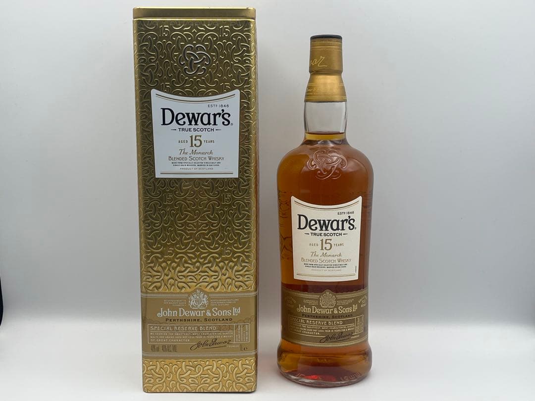 【未開栓】デュワーズ 15年 スコッチウィスキー 1L 缶付き