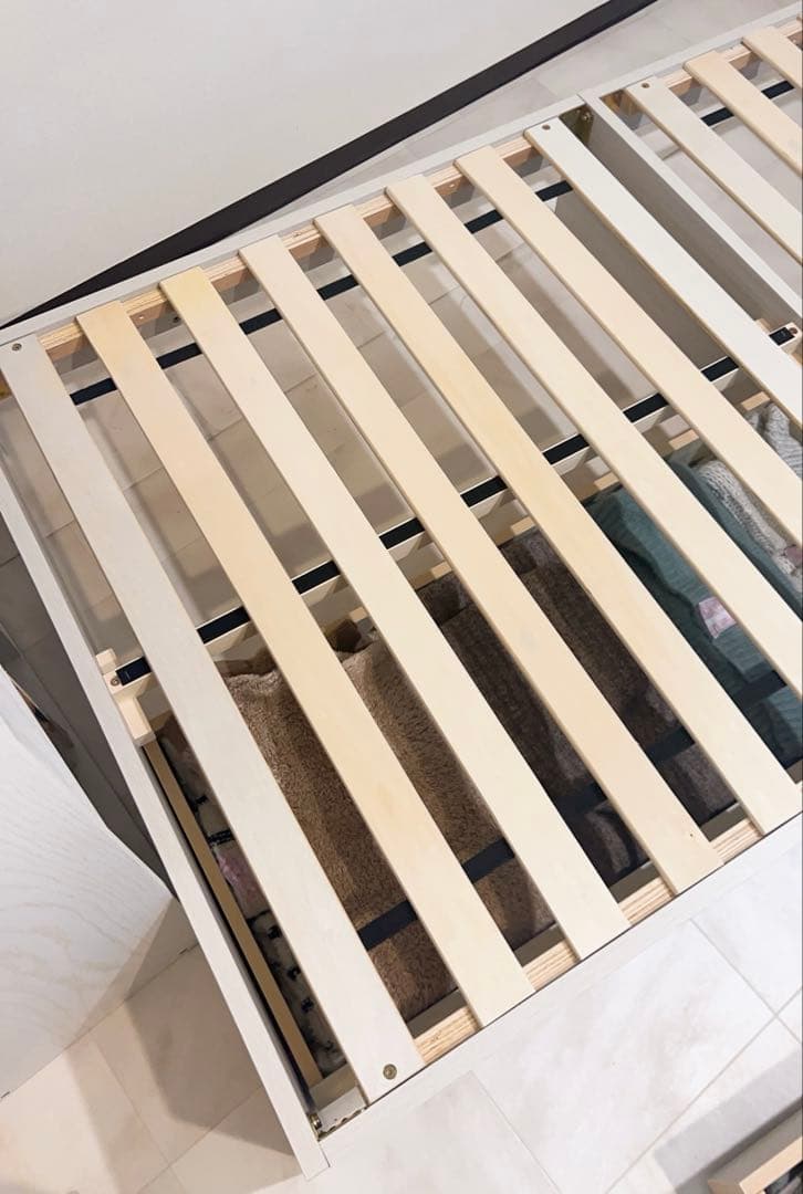 送料込み！ コンセント付き USB収納 ベッドフレーム シングル