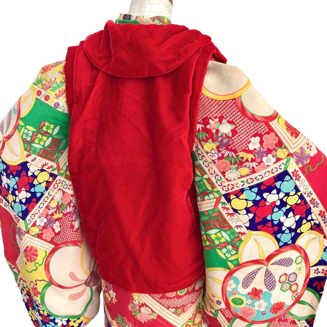 レトロ　アンティーク　女の子　子供着物　3歳　七五三　大正ロマン